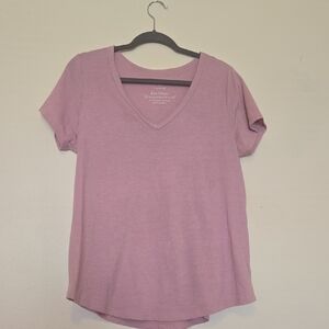 torrid Mauve Pink V-Neck Short Sleeve Tee